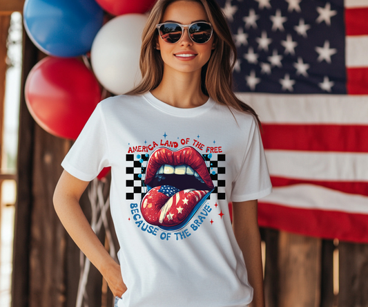 American Lips And Tongue July Shirt