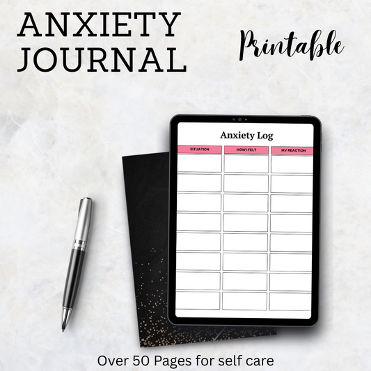 Anxiety Journal | Printable Mental Health Workbook