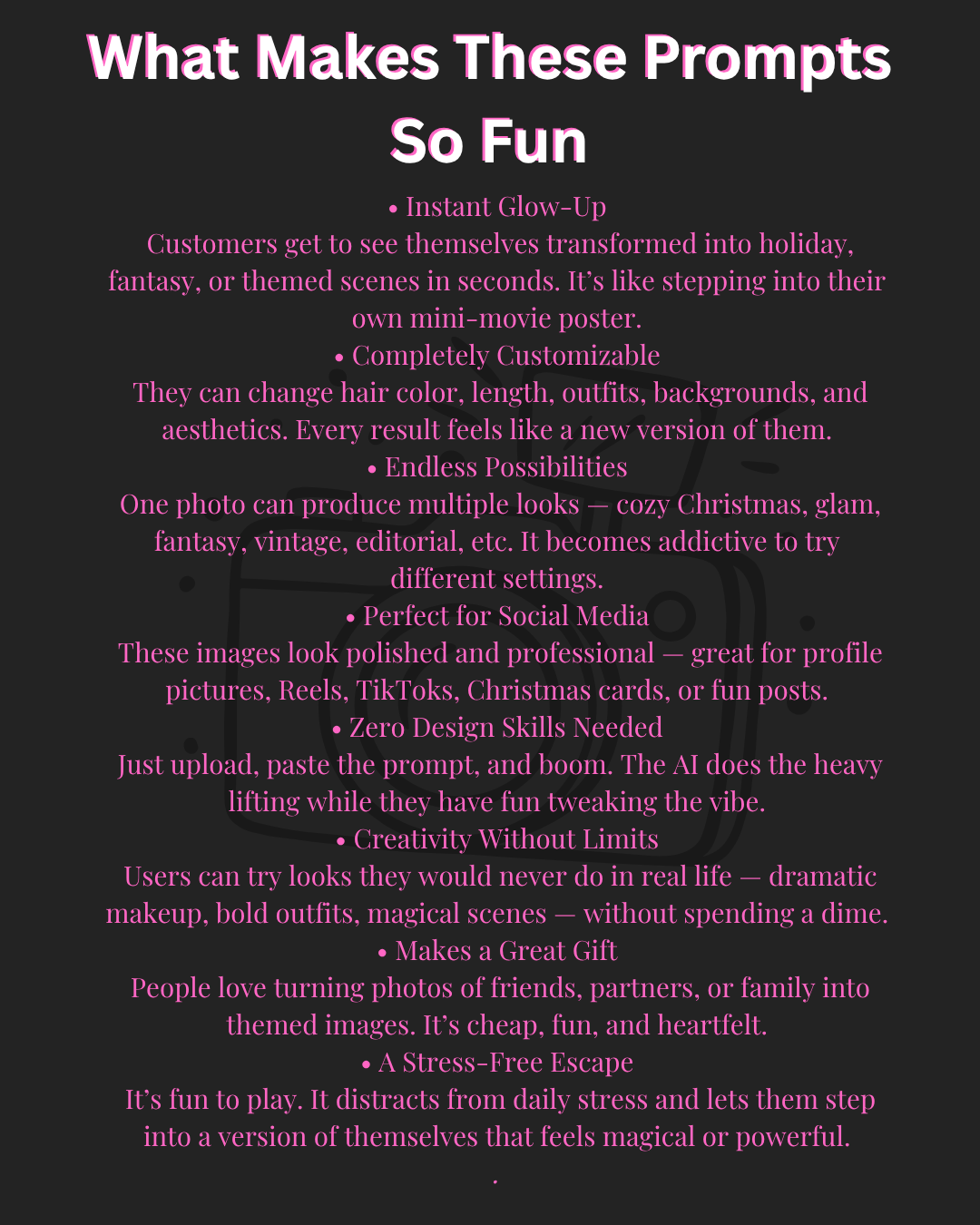 AI Gemini App AI Photo Prompts (Digital Download)
