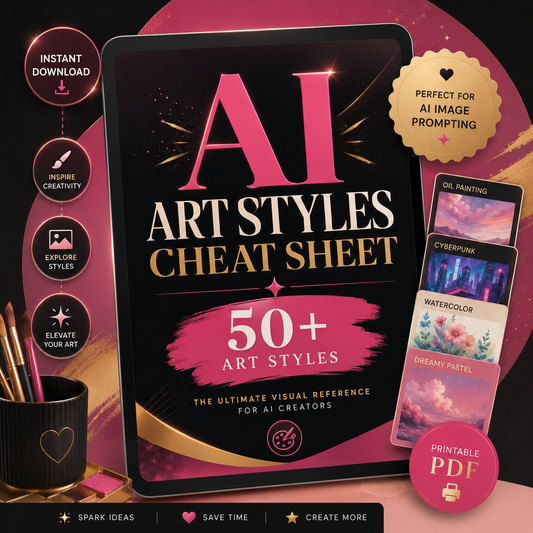 AI Art Styles Cheat Sheet – 50+ Art Styles