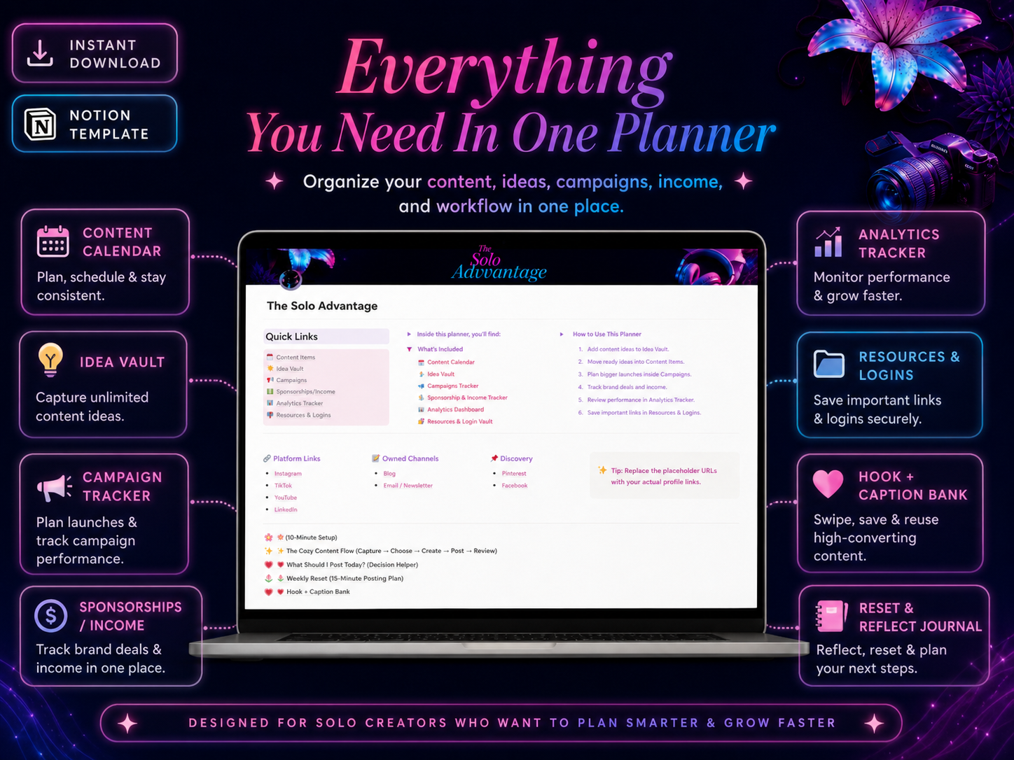 Notion Planner for tiktok