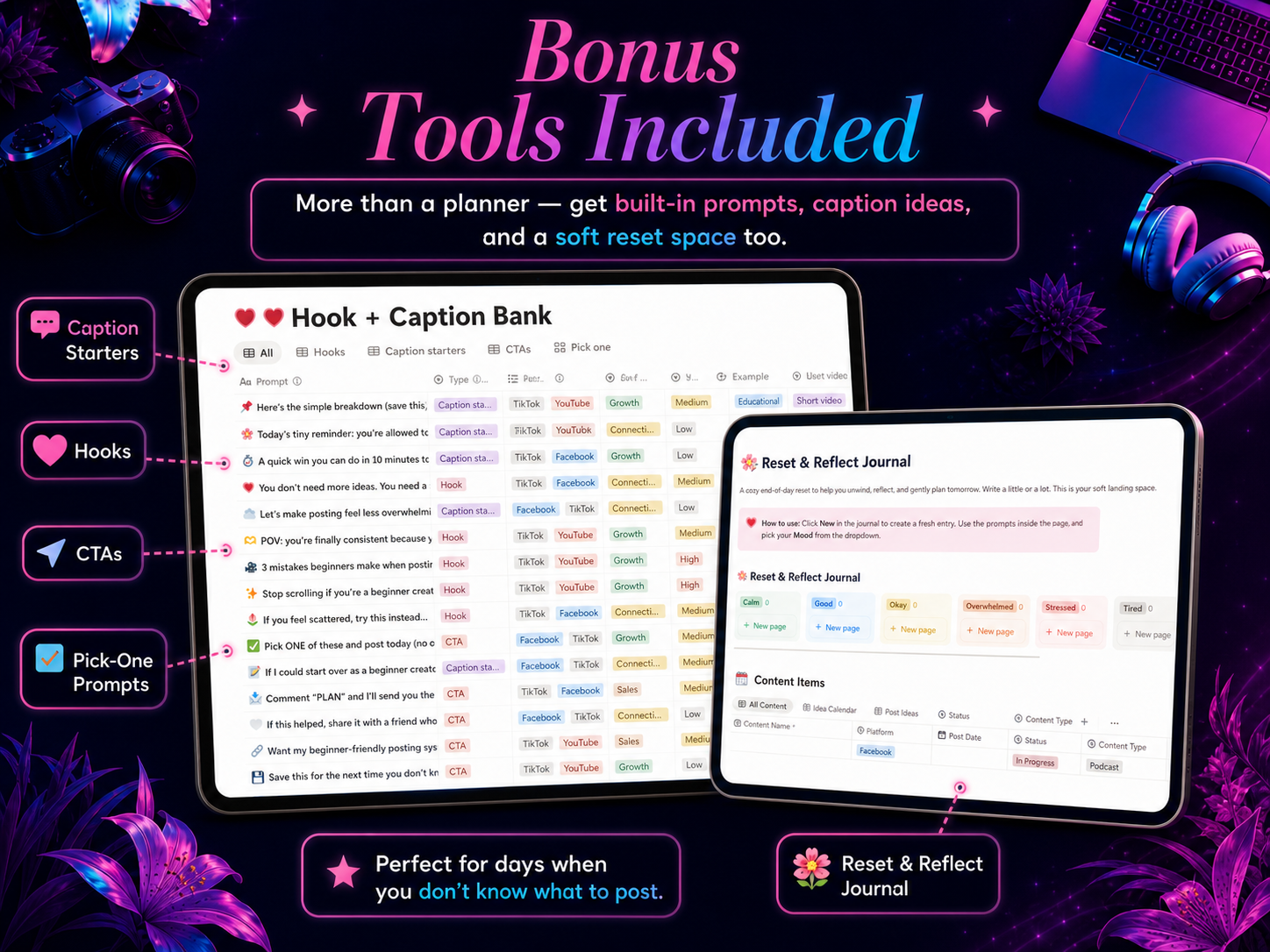 Notion Planner For Social Media - Content Creators