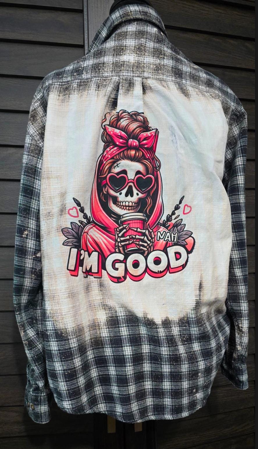 Custom Bleached & Distressed Vintage Flannels – Personalize Your Own Design!