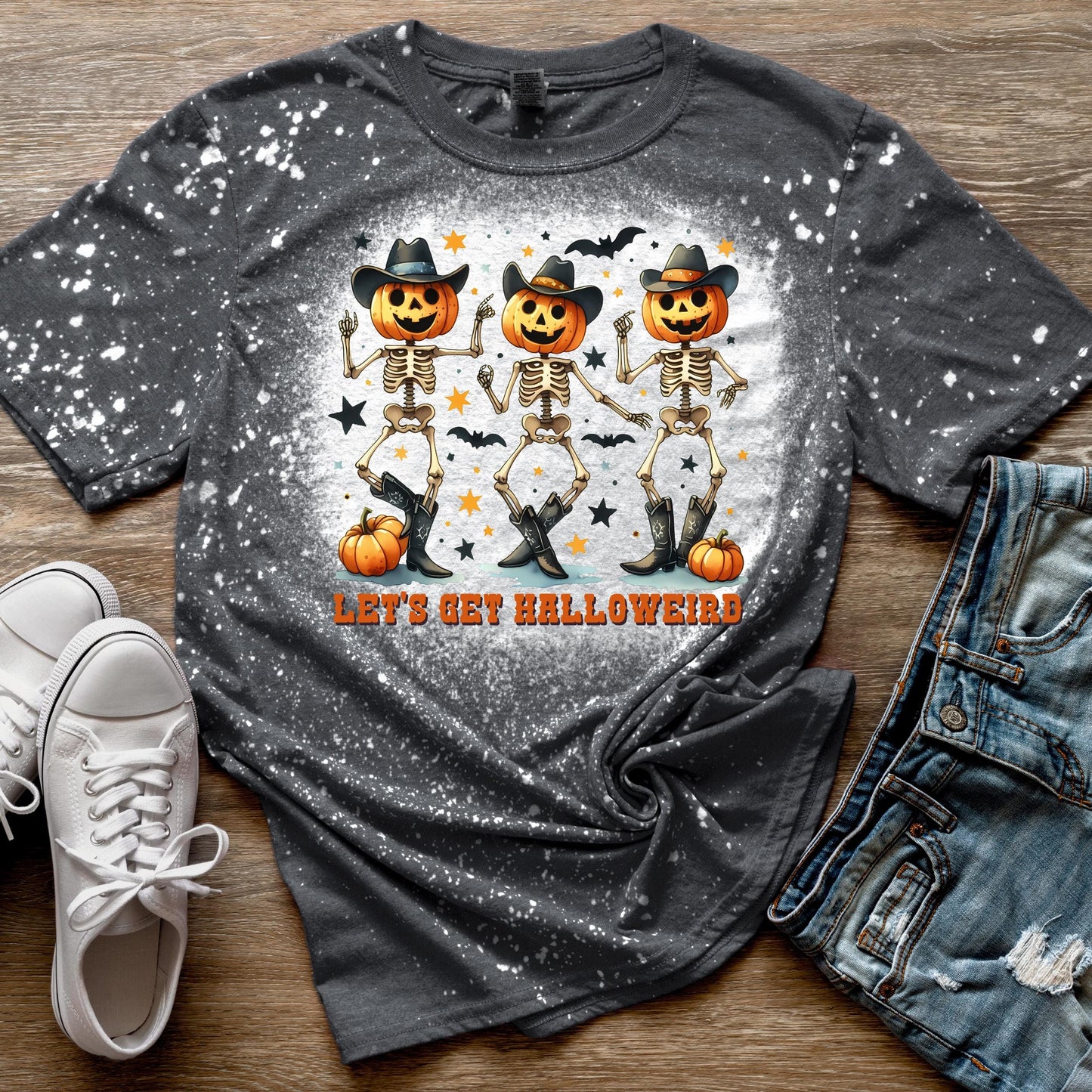 Halloween Pumpkin T-shirt, Halloween Ghost Tee Shirt, Spooky Season Shirt, Cowboy Skeleton Halloween Shirt
