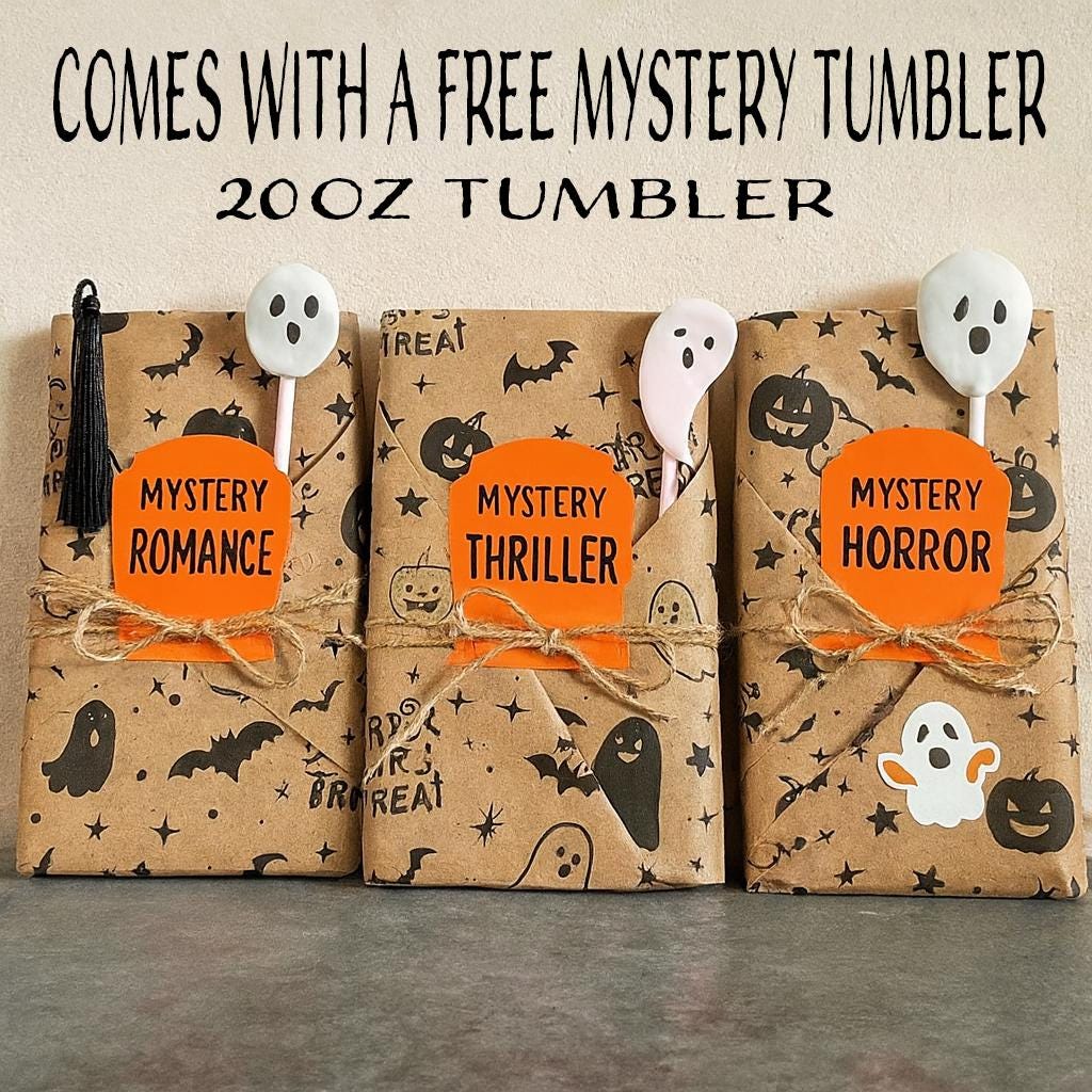 Halloween Mystery Blind Date with a Book – Spooky & Cozy Bookish Gift – Surprise Romance, Fantasy, Thriller, or Sci-Fi for Book Lovers