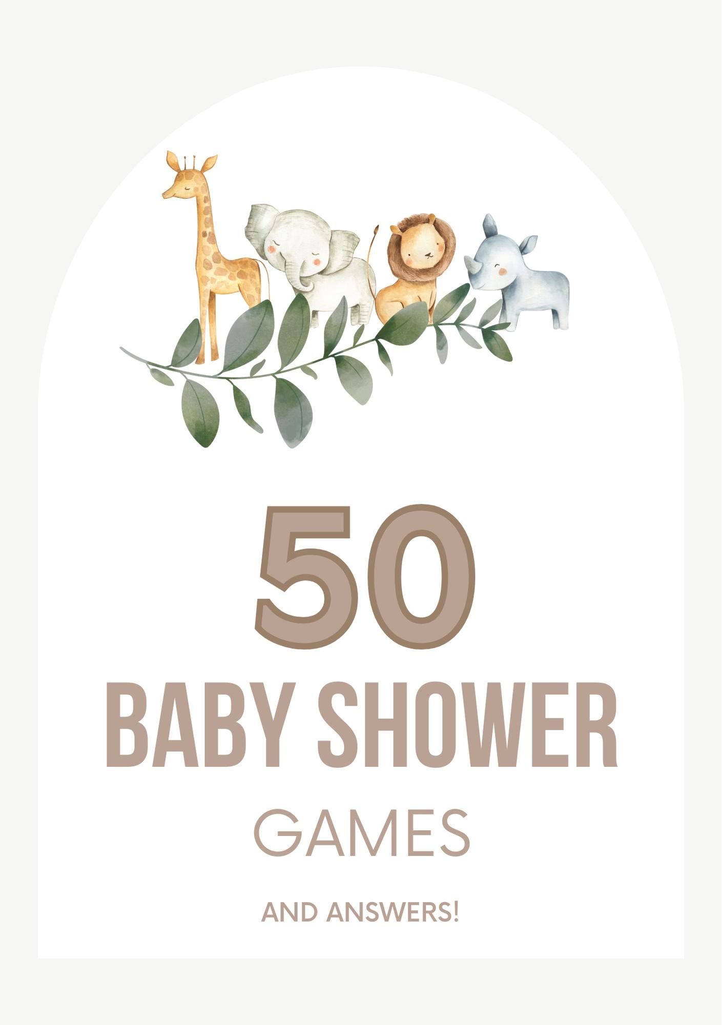 50 Baby Shower Games, Canva Template | PLR & MRR | Master Resell Rights