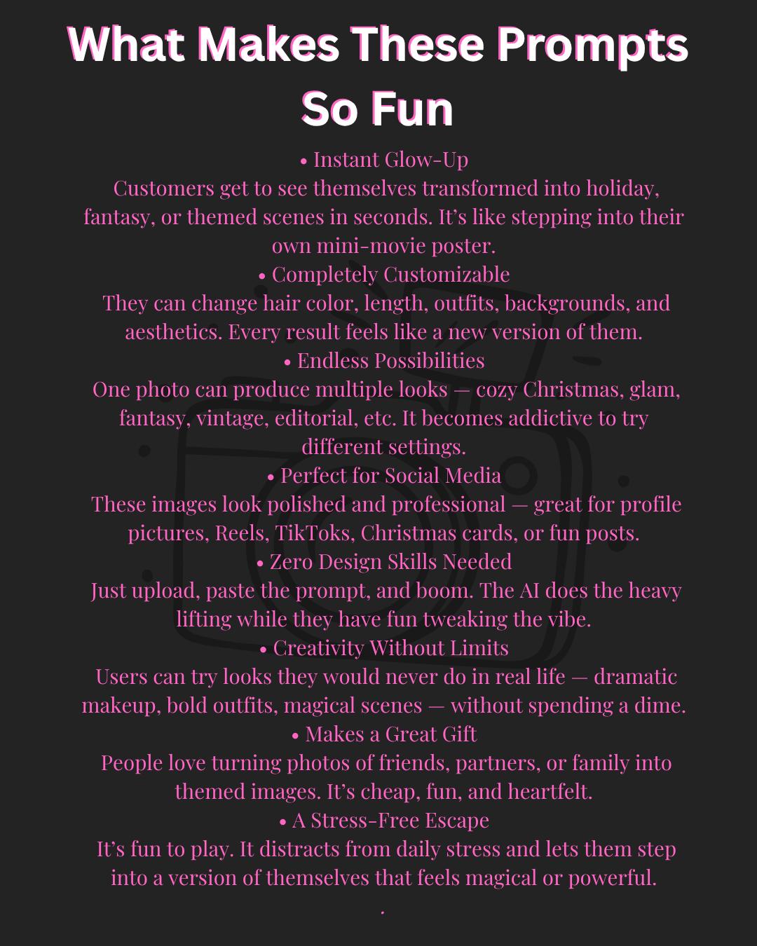 15 Christmas AI Photo Prompts – Gemini Holiday Portrait Pack | Instant Download