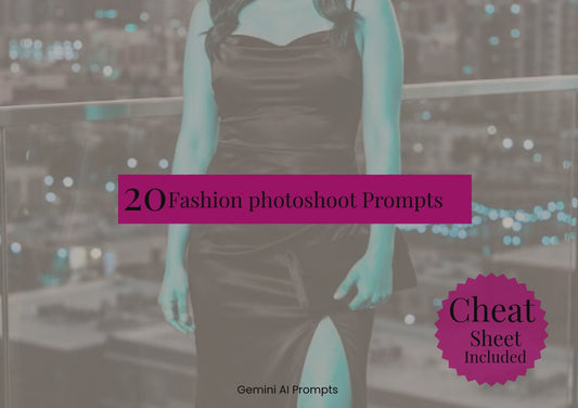 Gemini AI Photoshoot Prompts. Prompt Pack